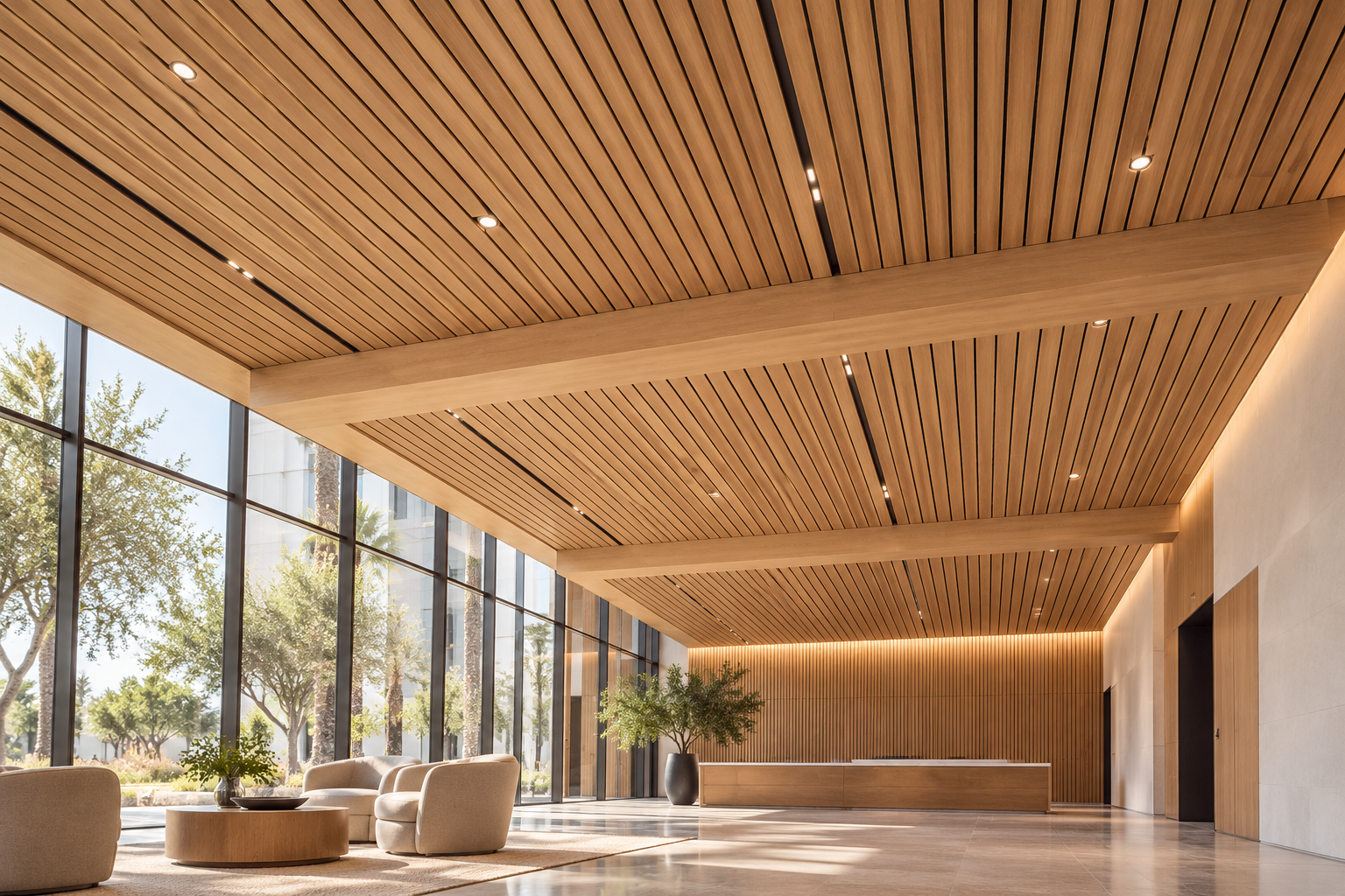 AI-generated concept of a specialty wood ceiling